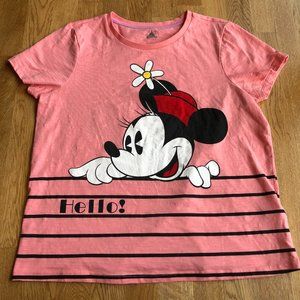 Disney Minnie Mouse Top Coral Pink Size Large